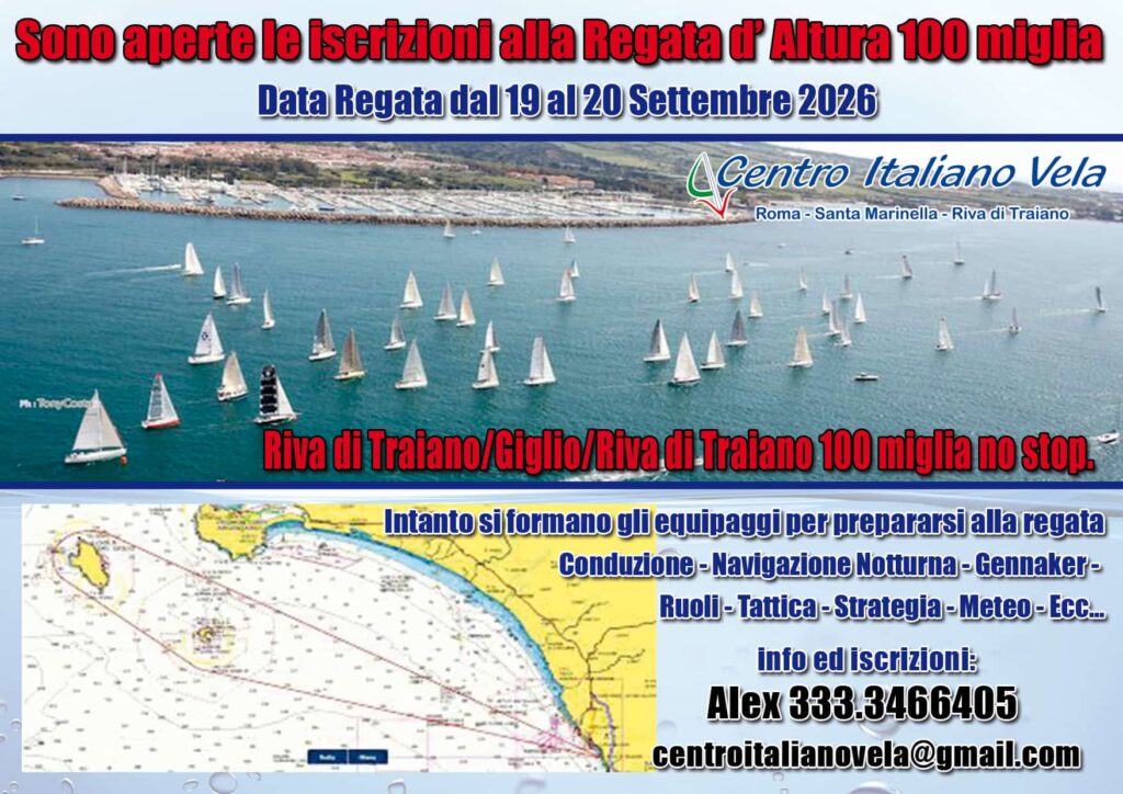Regata altura 100 miglia - sett 2026